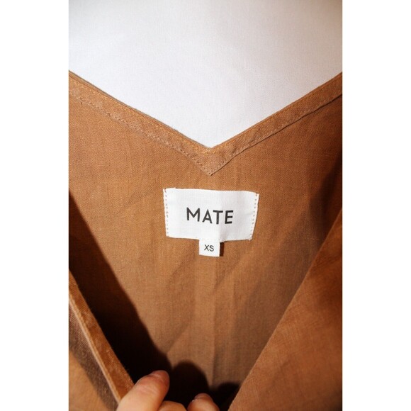 MATE THE LABEL BROWN WOMEN'S‎ MAXI LINEN DRESS SZ S NWT $148 - Picture 6 of 8